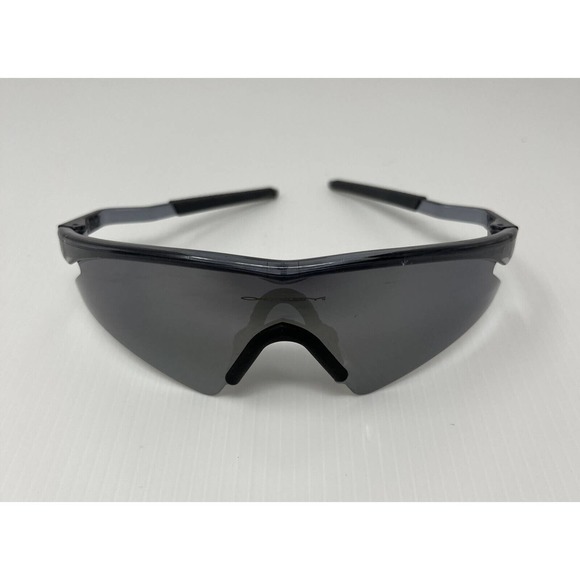 Oakley M Frame Crystal Black Gen 1 Mumba Sunglasses Black Iridium Lens Ear Socks - Picture 1 of 16